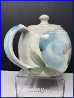John Jelfs Stoneware Tea Pot For One With Flower Decoration #1287