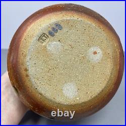 John Jelfs Studio Pottery Stoneware Mallet Shaped vase incised Decor 19cm #1503 John Jelfs Studio Pottery Stoneware Mallet Shaped vase incised Decor 19cm #1503