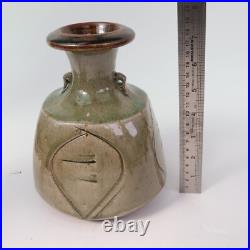 John Jelfs Studio Pottery Vase Celedon h19cm MCM John Jelfs Studio Pottery Vase Celedon h19cm MCM