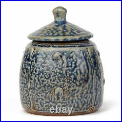 John Jelfs Unusual Studio Pottery Salt Glazed Lidded Jar