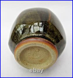John Leach, Muchelney Pottery, studio pottery tenmoku glaze stoneware vase, 2004 John Leach, Muchelney Pottery, studio pottery tenmoku glaze stoneware vase, 2004