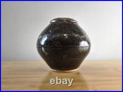 John Leach Muchelney studio pottery exhibition vase Tenmoku glaze 2010 VGC