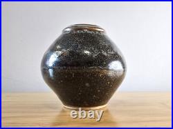 John Leach Muchelney studio pottery exhibition vase Tenmoku glaze 2010 VGC