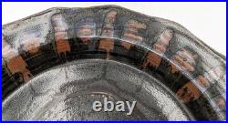 John Rivers Large Studio Pottery Tenmoku Glaze Charger 20th Century