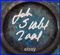 John Scott Raku Studio Pottery Bowl Dated 2001