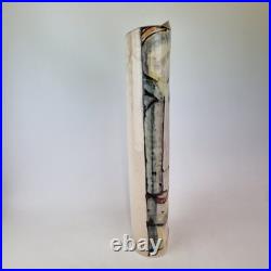 Jonathan Cox Signed Studio Pottery Vase Painted With Face 49cm High