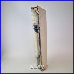 Jonathan Cox Signed Studio Pottery Vase Painted With Face 49cm High