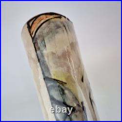Jonathan Cox Signed Studio Pottery Vase Painted With Face 49cm High