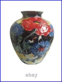 Jonathan Cox Studio Pottery Bulbous Vase Cornfield Flowers Jonathan Cox Studio Pottery Bulbous Vase Cornfield Flowers