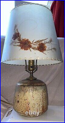 Joseph osolnik signed rare vintage studio pottery lamp with shade