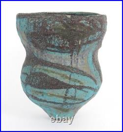 Julian King Salter Large Elliptical Open Mouth Studio Pottery Vase Leach St Ives