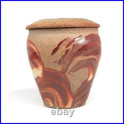 Jynsym Ong Studio Pottery Iron Rich Shino Glazed Hand Thrown Lidded Pot SUPER