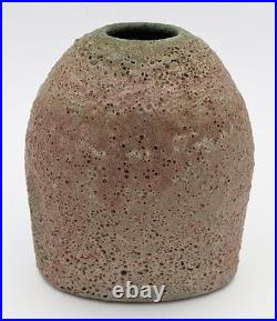 Katrina Pechal Studio Pottery Volcanic Glaze Vase 20th Century