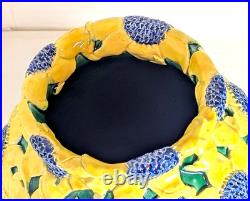 LARGE Vanessa Hogge 1991 British Studio Pottery Sunflowers Vase