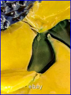 LARGE Vanessa Hogge 1991 British Studio Pottery Sunflowers Vase