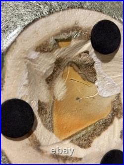 L Studio Pottery Vase Vintage MCM Fat Lava Metallic Glaze Brutalist Signed Art