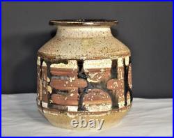 Lapid Israel Mid Century Studio Handcrafted Abstract Pottery Vase #182 Signed