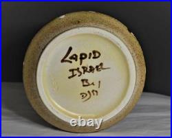 Lapid Israel Mid Century Studio Handcrafted Abstract Pottery Vase #182 Signed