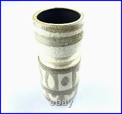 Lapid Israel Vtg Mid Century Modern Studio Art Pottery Stoneware Vase Vessel
