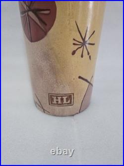 Large 1970's studio vase abstract design HL 51 cm tall Chinese marks to base