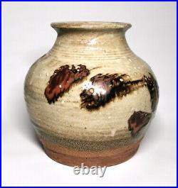 Large 20cms William Staite Murray Studio Pottery Ash Glazed Vase RARE EXAMPLE