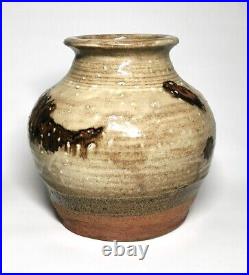 Large 20cms William Staite Murray Studio Pottery Ash Glazed Vase RARE EXAMPLE