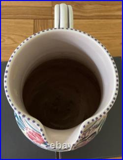 Large 29cm Poole Pottery Baluster Jug Hand Painted In CS Pattern By Gwen Haskins