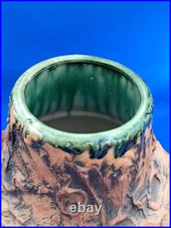 Large 33cm Vintage 1970s Brutalist Studio Pottery Jug (3kg) Volcanic Lava Glaze