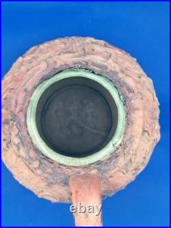 Large 33cm Vintage 1970s Brutalist Studio Pottery Jug (3kg) Volcanic Lava Glaze