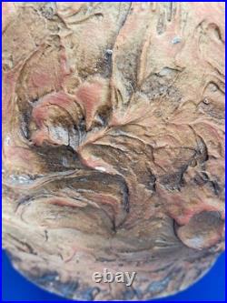 Large 33cm Vintage 1970s Brutalist Studio Pottery Jug (3kg) Volcanic Lava Glaze