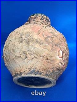 Large 33cm Vintage 1970s Brutalist Studio Pottery Jug (3kg) Volcanic Lava Glaze