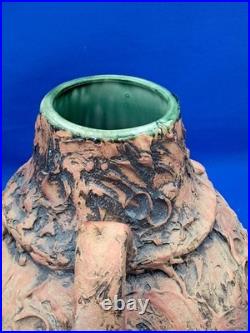Large 33cm Vintage 1970s Brutalist Studio Pottery Jug (3kg) Volcanic Lava Glaze