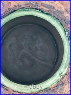 Large 33cm Vintage 1970s Brutalist Studio Pottery Jug (3kg) Volcanic Lava Glaze