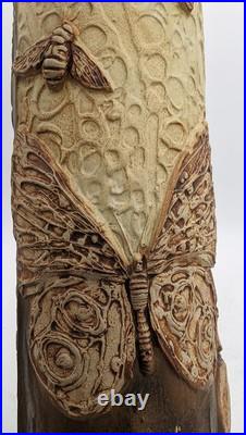 Large Bernard Rooke Studio Pottery Insect Vase 20th Century 18.3 Inches Large Bernard Rooke Studio Pottery Insect Vase 20th Century 18.3 Inches