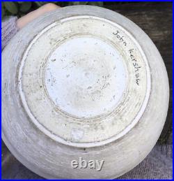 Large Contemporary John Kershaw Studio Pottery Vase With Screw Decoration Large Contemporary John Kershaw Studio Pottery Vase With Screw Decoration