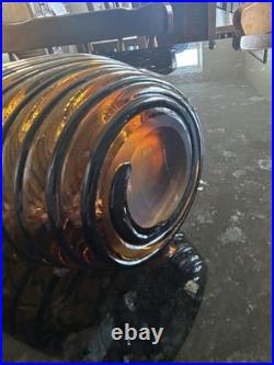 Large Czech 1960-70s Sommerso Glass Vase 50cm Amethyst Amber Hospodka Style MCM