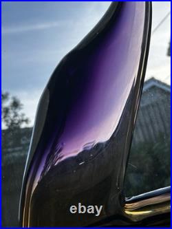 Large Czech 1960-70s Sommerso Glass Vase 50cm Amethyst Amber Hospodka Style MCM