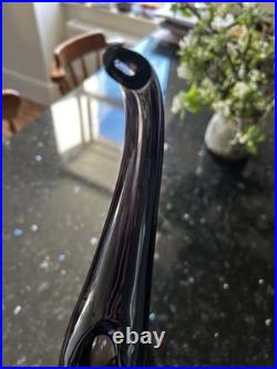 Large Czech 1960-70s Sommerso Glass Vase 50cm Amethyst Amber Hospodka Style MCM