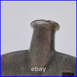 Large Emili Biarnes Studio Pottery Flat Vase Lustre Glaze 20cm Wide