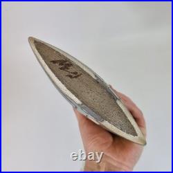 Large Emili Biarnes Studio Pottery Flat Vase Lustre Glaze 20cm Wide
