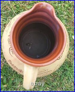 Large Exmoor Studio Pottery Slipware Vase Jug, Signed PT Paul Thornhill 1975