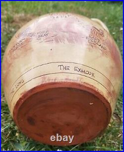 Large Exmoor Studio Pottery Slipware Vase Jug, Signed PT Paul Thornhill 1975