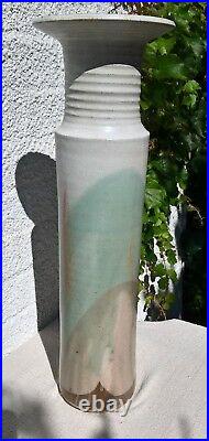 Large Martin Homer British studio pottery stoneware floor vase vessel 1980s