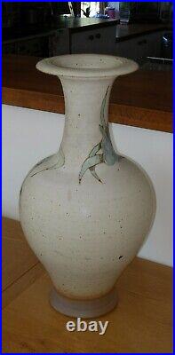 Large Michael & Barbara Hawkins Port Isaac Studio Pottery Vase 46 cm Tall VGC
