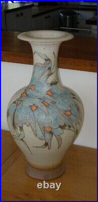 Large Michael & Barbara Hawkins Port Isaac Studio Pottery Vase 46 cm Tall VGC