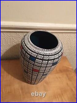 Large Mid Century Modernist Vase West German Studio Pottery 12