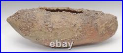 Large Nic Collins Signed Art Studio Pottery Vase Wood Fired Surface Texture