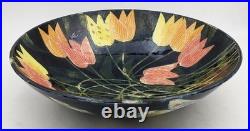 Large Pru Green Gwili Studio Pottery Flower Bowl 20th Century