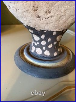 Large Studio Art Pottery Decorative Dalmatian Vase By John Mullin Large Studio Art Pottery Decorative Dalmatian Vase By John Mullin