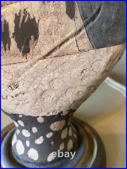 Large Studio Art Pottery Decorative Dalmatian Vase By John Mullin Large Studio Art Pottery Decorative Dalmatian Vase By John Mullin